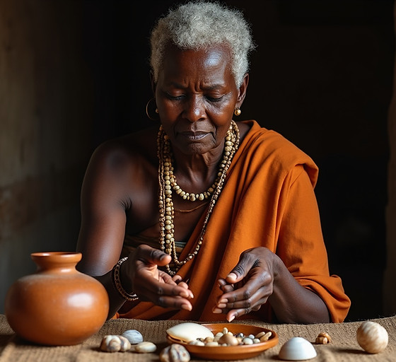 Psychic Solo performing a deep spiritual cleansing ritual with sage smoke, a bowl of sea salt, and protective African amulets to remove energy blocks.