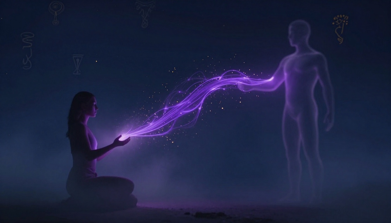 Psychic Solo performing a discreet male vitality spell ritual with traditional herbs, tigers eye crystal, and golden oil, guiding a couple in the USA.