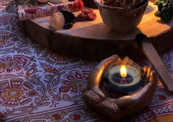 Psychic Solo performing black magic removal ritual