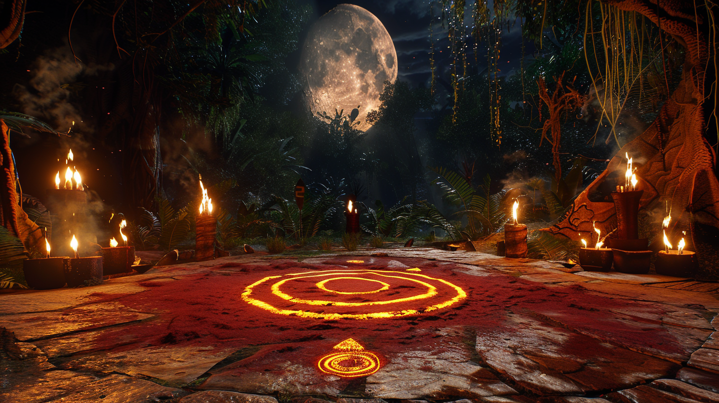 A well-organized collection of spiritual tools, ancient scrolls, and ritual items representing the diverse archives of Psychic Soloโs spiritual services